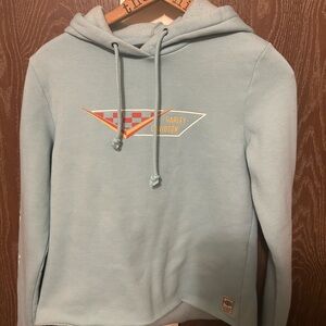 Harley-Davidson Blue Sweatshirt with Red and Yellow Logo